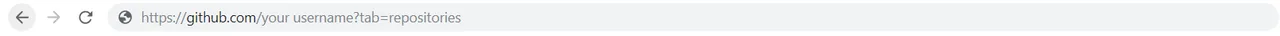 The repositories URL in the address bar
